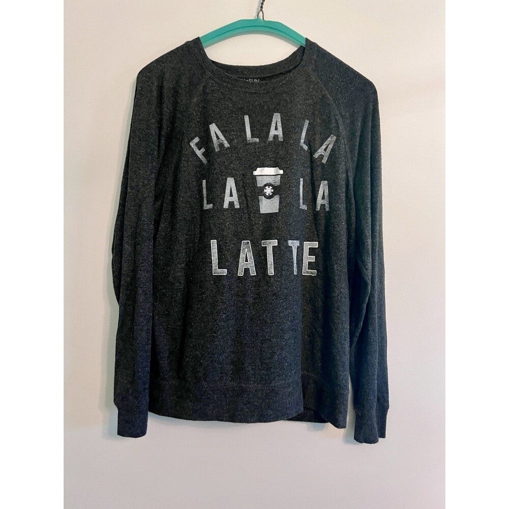 Fifth Sun charcoal gray holiday pullover